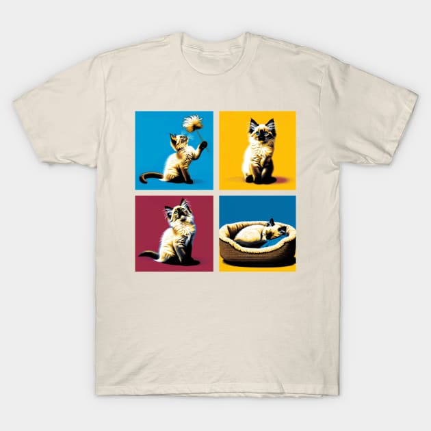 Balinese Pop Art - Cute Kitties T-Shirt by PawPopArt